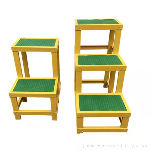 Portable Anti-Slip Fiberglass Insulating Step Stool with Handle and Wheels